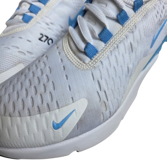 Nike Air Max 270 White University Blue Athletic Sneakers 7 - Picture 5 of 11